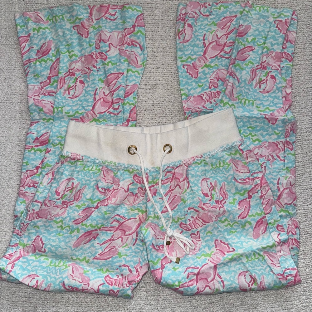 Lilly Pulitzer Pink and Blue Floral Joggers